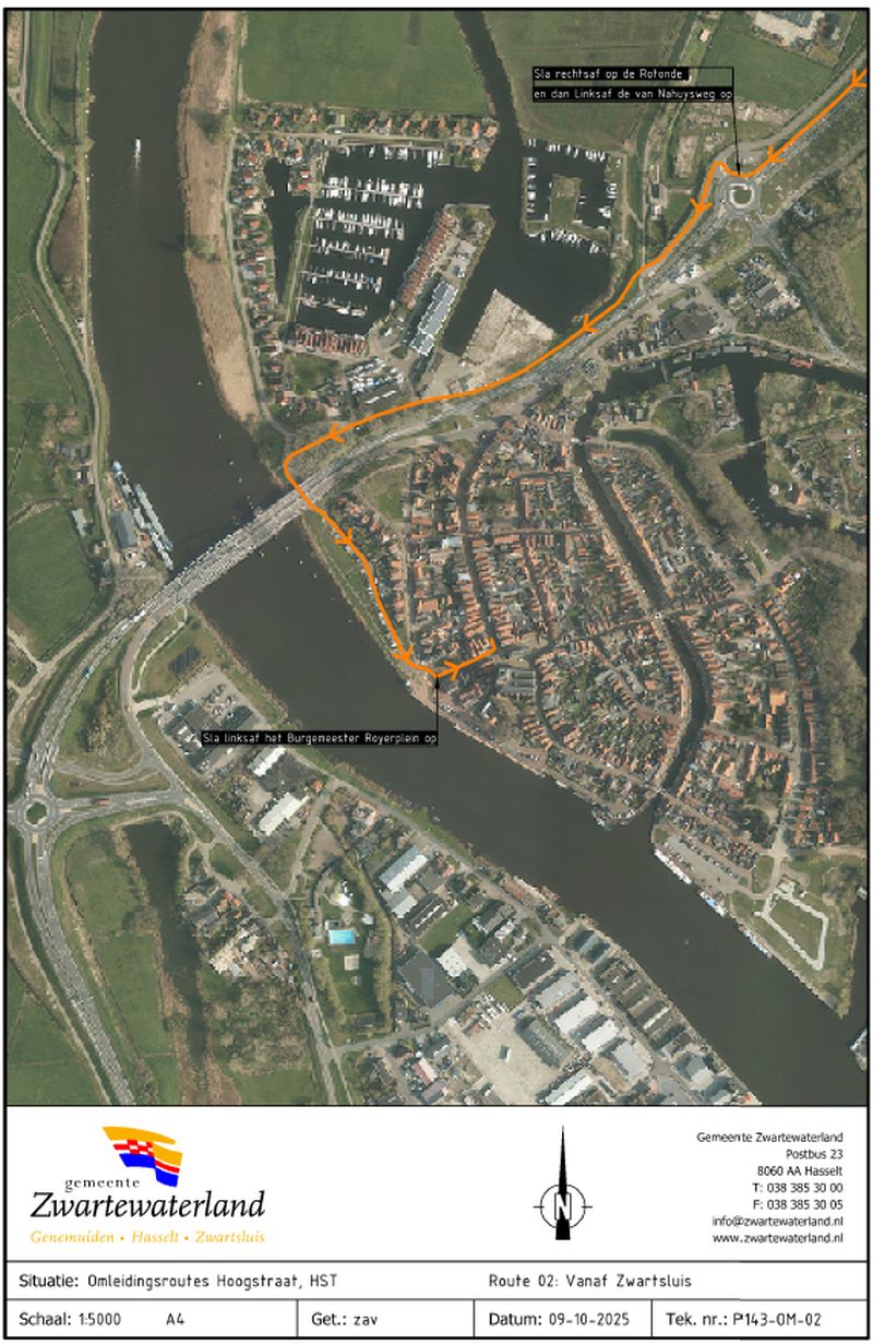 Omleiding vanaf Zwartsluis